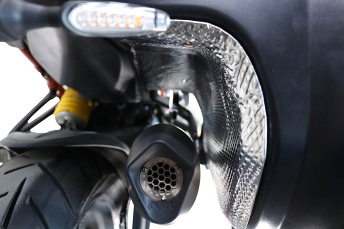 Slip-on exhaust GPR FURORE EVO4 POPPY D.140.FP4 Matte Black including removable db killer and link pipe [9]