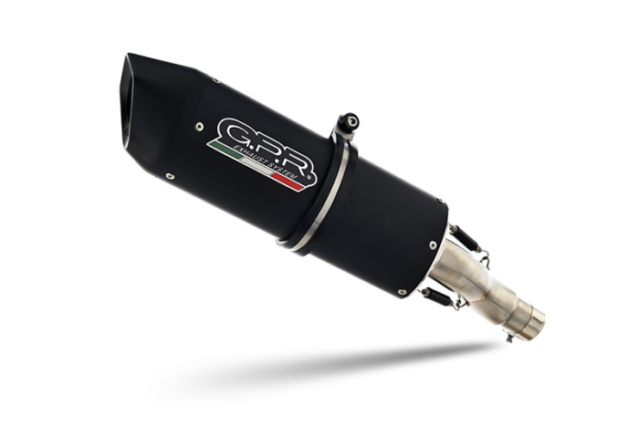 Slip-on exhaust GPR FURORE NERO BE.9.RACEDB.FUNE Matte Black including link pipe and removable dbkiller [2]