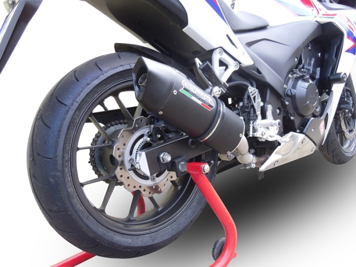 Slip-on exhaust GPR FURORE NERO E4.H.220.FUNE Matte Black including removable db killer and link pipe [7]