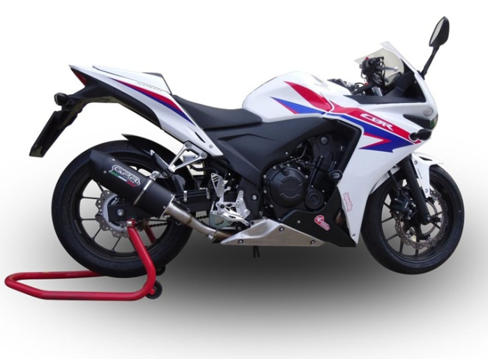 Slip-on exhaust GPR FURORE NERO E5.H.254.FUNE Matte Black including removable db killer and link pipe [6]