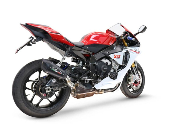 Slip-on exhaust GPR GP-REVO BLACK TITANIUM Y.199.GPRBLTIT Titanium Matte Black including removable db killer and link pipe [4]