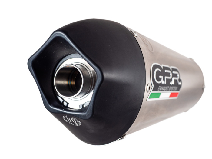 Slip-on exhaust GPR NEW GRAND PRIX EVO TITANIUM D.113.GPAN.TO Brushed Titanium including removable db killer, link pipe and catalyst [5]