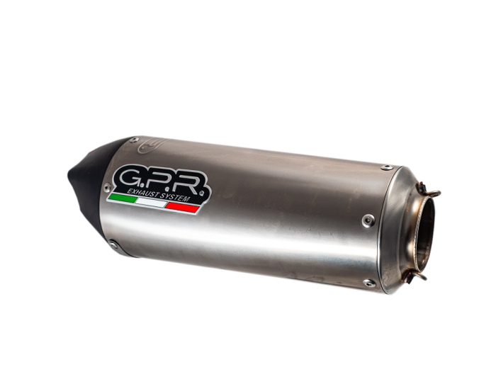 Slip-on exhaust GPR NEW GRAND PRIX EVO TITANIUM Y.172.GPAN.TO Brushed Titanium including removable db killer and link pipe [7]