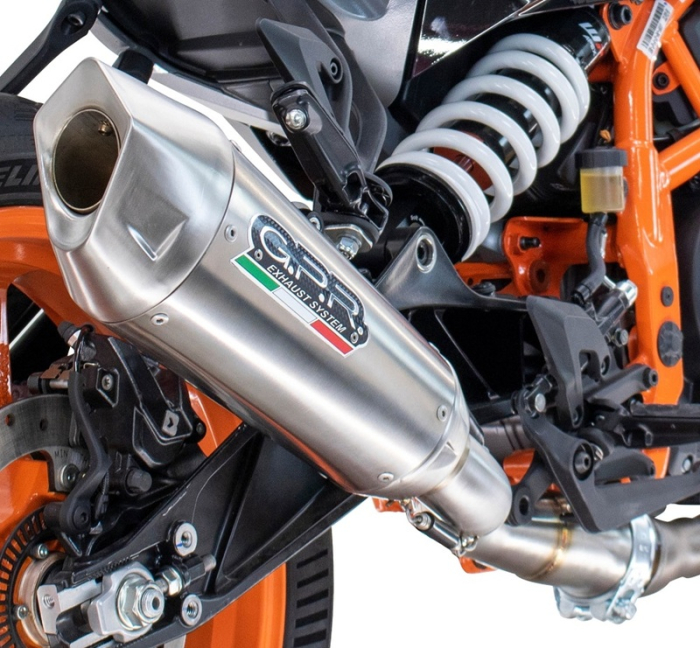 Slip-on exhaust GPR NEW GRAND PRIX EVO TITANIUM E4.HU.44.GPRTIT Brushed Titanium including removable db killer and link pipe [9]