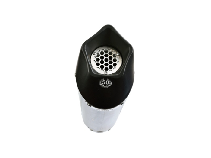 Slip-on exhaust GPR NEW GRAND PRIX EVO TITANIUM E4.HU.44.GPRTIT Brushed Titanium including removable db killer and link pipe [6]