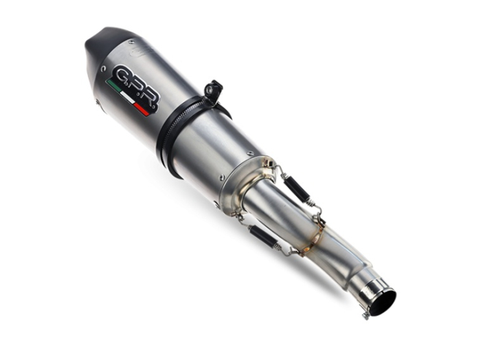 Slip-on exhaust GPR NEW GRAND PRIX EVO TITANIUM E4.HU.44.GPRTIT Brushed Titanium including removable db killer and link pipe [4]