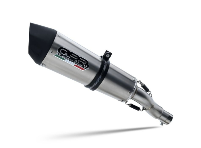 Slip-on exhaust GPR NEW GRAND PRIX EVO TITANIUM MV.15.GPAN.TO Brushed Titanium including removable db killer and link pipe [2]