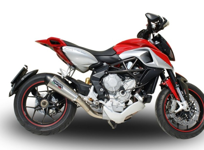 Slip-on exhaust GPR NEW GRAND PRIX EVO TITANIUM MV.8.GPAN.TO Brushed Titanium including removable db killer and link pipe [7]