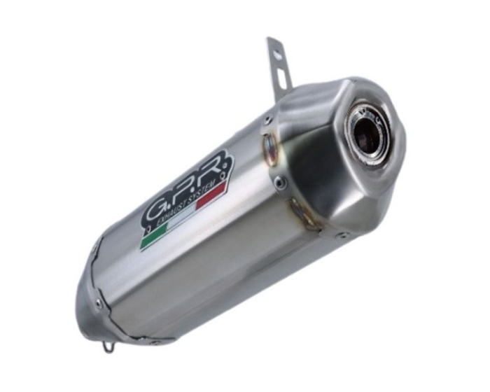 Slip-on exhaust GPR PENTACROSS INOX ATV.49.PENIO Brushed Stainless steel including removable db killer and link pipe [1]