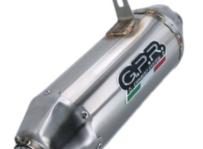 Slip-on exhaust GPR PENTACROSS INOX ATV.49.PENIO Brushed Stainless steel including removable db killer and link pipe [2]