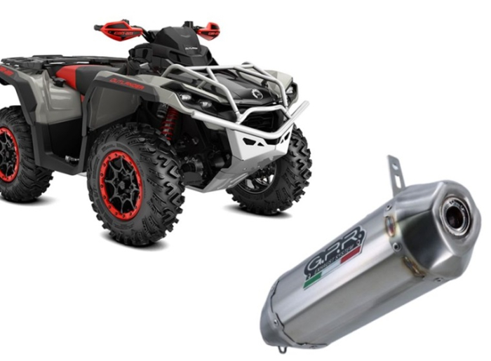 Slip-on exhaust GPR PENTACROSS INOX ATV.49.PENIO Brushed Stainless steel including removable db killer and link pipe [3]