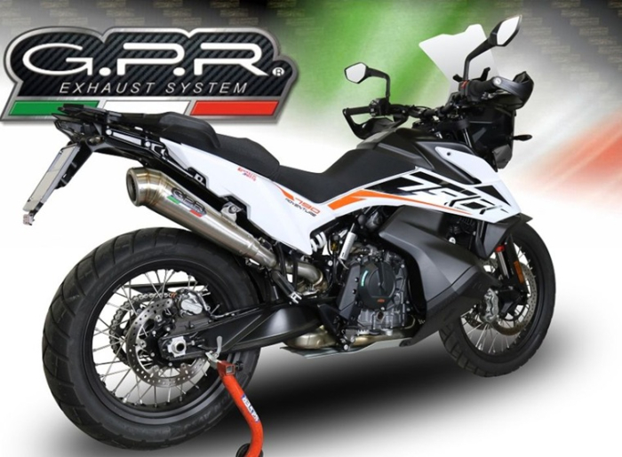 Slip-on exhaust GPR POWERCONE EVO E5.KT.108.1.PCEV Brushed Stainless steel including removable db killer and link pipe [7]