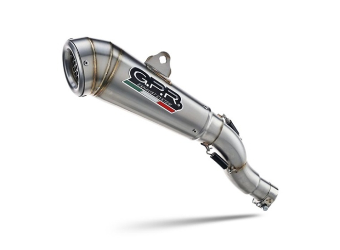 Slip-on exhaust GPR POWERCONE EVO E5.KT.108.1.PCEV Brushed Stainless steel including removable db killer and link pipe [2]