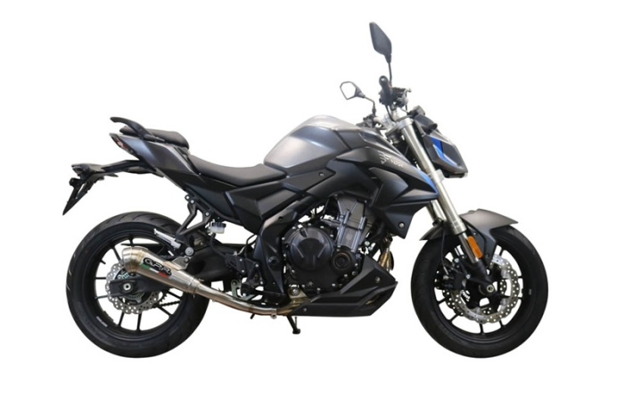 Slip-on exhaust GPR POWERCONE EVO E5.VO.2.1.PCEV Brushed Stainless steel including removable db killer and link pipe [7]