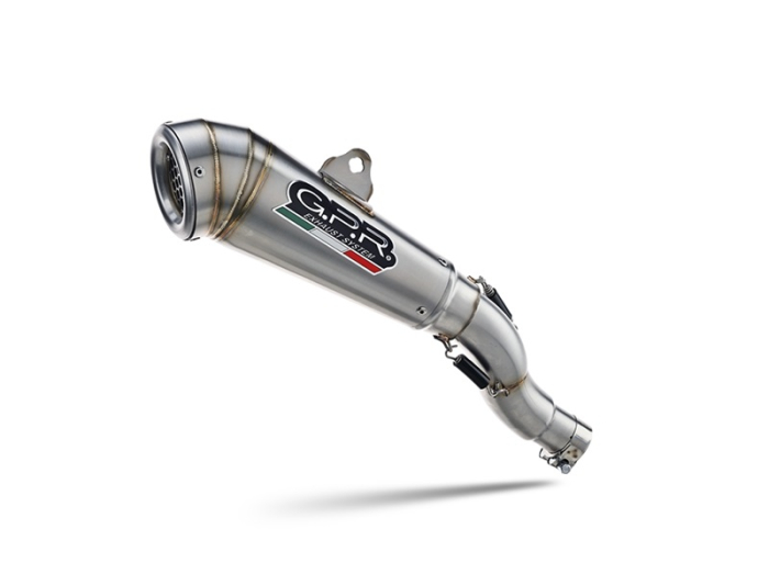 Slip-on exhaust GPR POWERCONE EVO E5.VO.2.1.PCEV Brushed Stainless steel including removable db killer and link pipe [2]