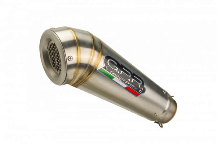 Slip-on exhaust GPR POWERCONE EVO HU.59.4.PCEV Brushed Stainless steel including removable db killer and link pipe [1]