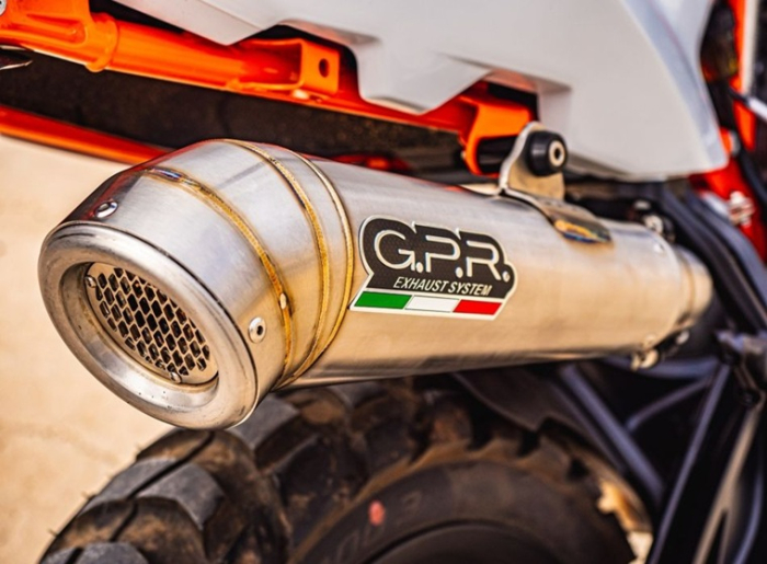 Slip-on exhaust GPR POWERCONE EVO KT.100.2.PCEV Brushed Stainless steel including removable db killer and link pipe [9]
