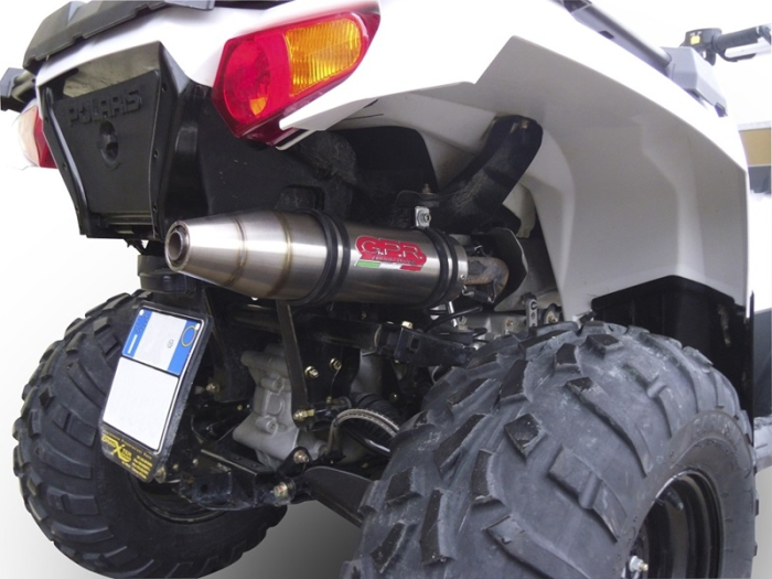 Slip-on exhaust GPR SATINOX ATV PO.5.4.SATATV Brushed Stainless steel including removable db killer and link pipe [7]