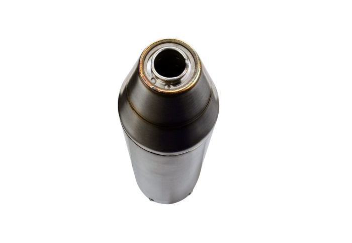 Slip-on exhaust GPR SATINOX ATV PO.5.4.SATATV Brushed Stainless steel including removable db killer and link pipe [3]