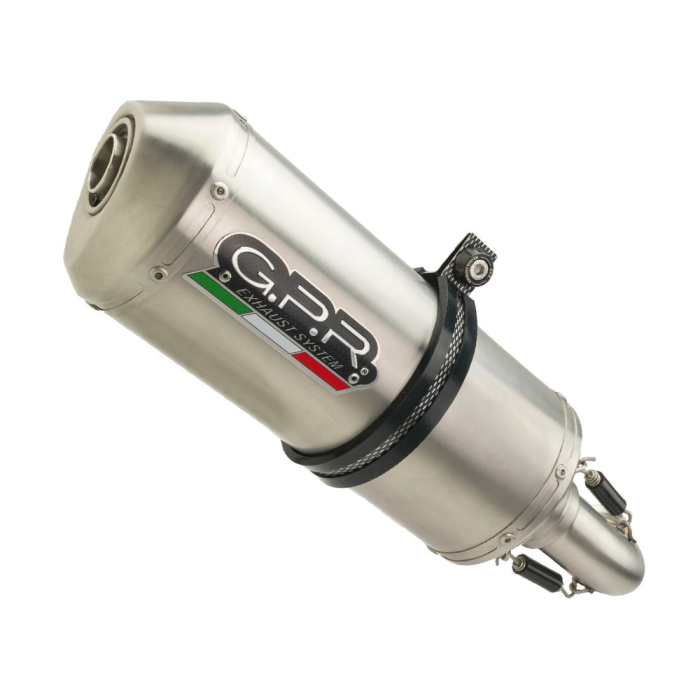 Slip-on exhaust GPR SATINOX E5.S.206.SAT Brushed Stainless steel including removable db killer and link pipe [2]