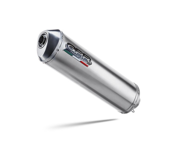 Slip-on exhaust GPR SATINOX E5.BM.94.SAT Brushed Stainless steel including removable db killer and link pipe [1]