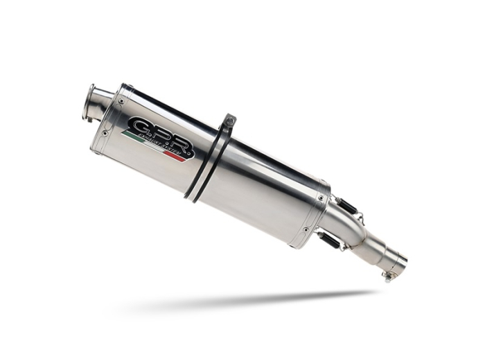 Slip-on exhaust GPR TRIOVAL E4.H.241.TRI Polished Stainless Steel including removable db killer and link pipe [2]