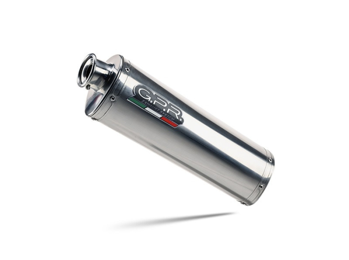 Slip-on exhaust GPR TRIOVAL E4.H.241.TRI Polished Stainless Steel including removable db killer and link pipe [1]