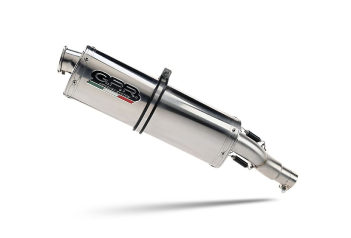 Slip-on exhaust GPR TRIOVAL H.226.1.E4.TRI Polished Stainless Steel including removable db killer and link pipe [2]
