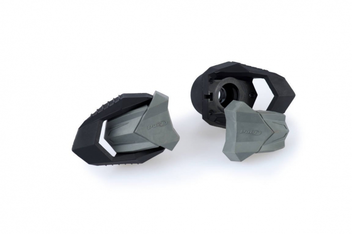 Spare nylon puck with rubber end PUIG R19 3151N for screw M10 black with grey rubber [1]