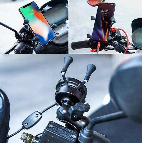 Suport telefon moto FreedConn MC7W cu incarcare wireless [9]