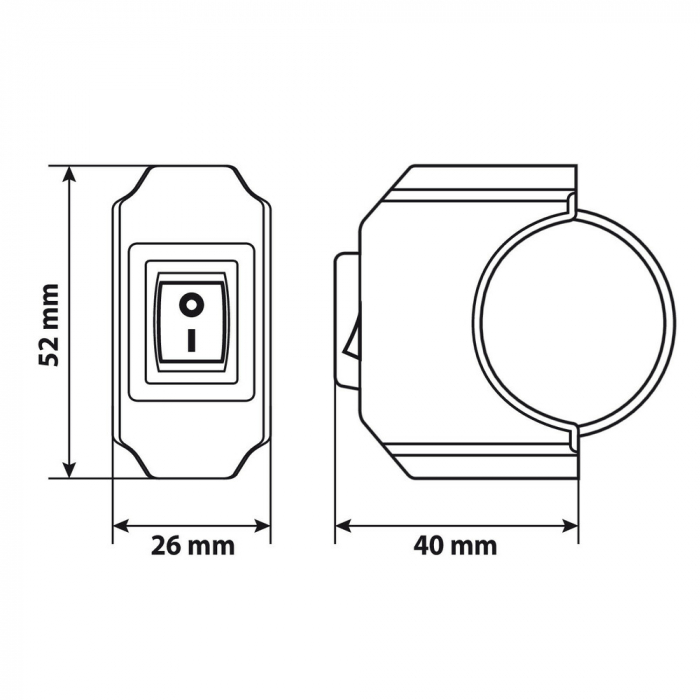 Switch impermeabil Lampa 12V 6A  [4]