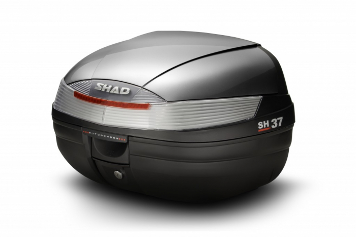 Top case cu capac colorat SHAD SH37 Argintiu [1]