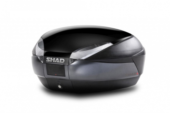 Top case cu capac colorat SHAD SH48 Black metal with PREMIUM SMART lock [1]