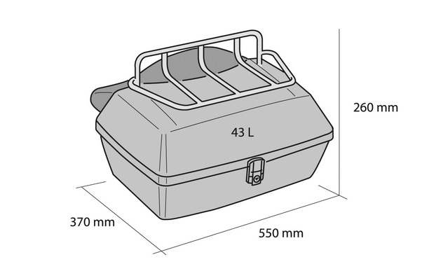 Top case CUSTOMACCES TRAVEL MT0001N Negru [2]