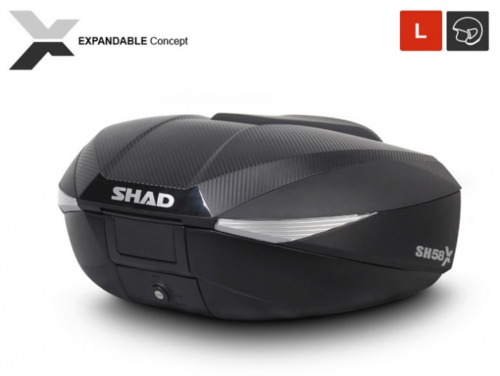 Top case SHAD SH58X Carbon (expandable concept) with PREMIUM lock - resigilat! [4]