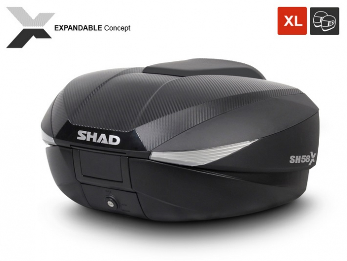 Top case SHAD SH58X Carbon (expandable concept) with PREMIUM lock - resigilat! [3]