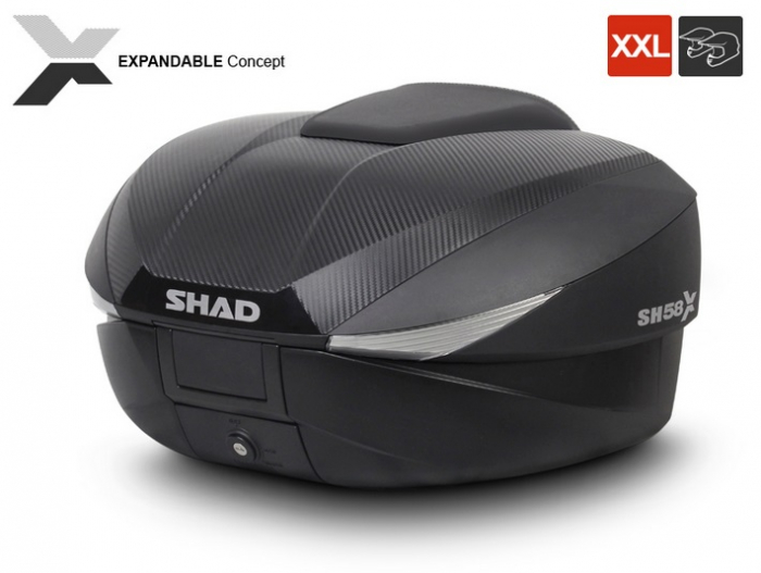 Top case SHAD SH58X Carbon (expandable concept) with PREMIUM lock - resigilat! [2]
