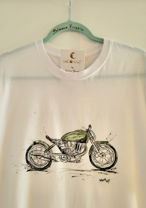 Tricou MOONArt Cafe Racer Green [2]