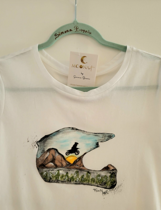 Tricou MOONArt Landscape Enduro Helmet Lady [2]