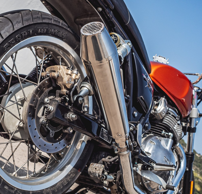 Universal silencer GPR ULTRACONE CAFÉ RACER CAFE.7.ULTRA Brushed Stainless steel without link pipe [2]
