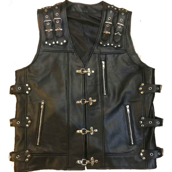 Vesta de piele moto Lynx Night King [1]