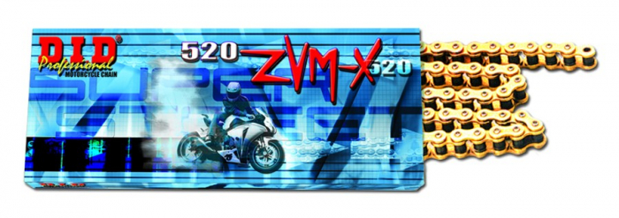 ZVM-X series X-Ring chain D.I.D Chain 520ZVM-X 120 zale Gold/Gold [1]