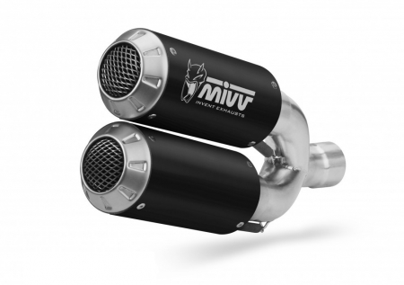 Piese moto - 2 Silencers kit MIVV MK3 D.040.SM3B negru otel
