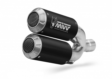 Piese moto - 2 Silencers kit MIVV MK3 D.042.SM3B negru otel