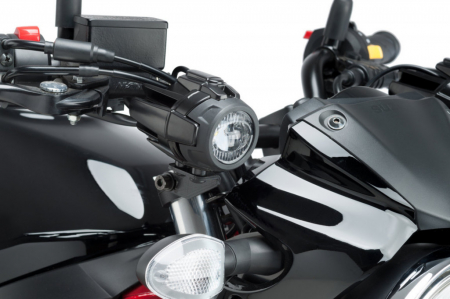 Piese moto - Adapters for auxiliary lights PUIG 3485N Negru set