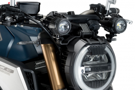 Piese moto - Adapters for auxiliary lights PUIG 3529N Negru set