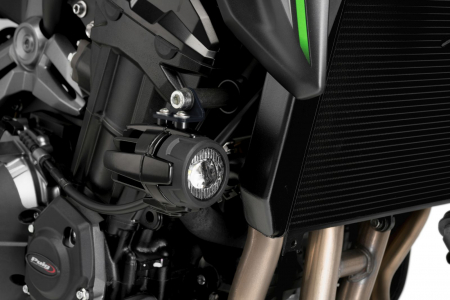 Piese moto - Adapters for auxiliary lights PUIG 3549N Negru set
