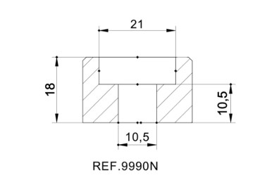 Piese moto - Adaptor oglinda PUIG 9990N Negru