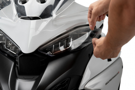 Piese moto - Adhere headlight protector PUIG 20761W transparent