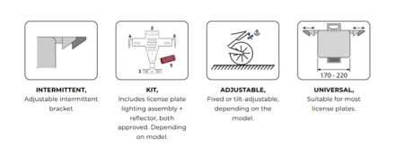 Adjustable license support PUIG 22587N Negru [1]